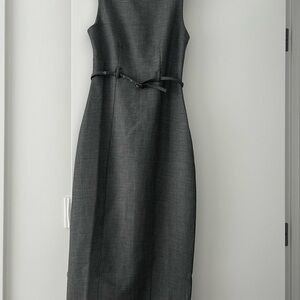 H&M Dark Gray Sleeveless Midi Sheath Dress